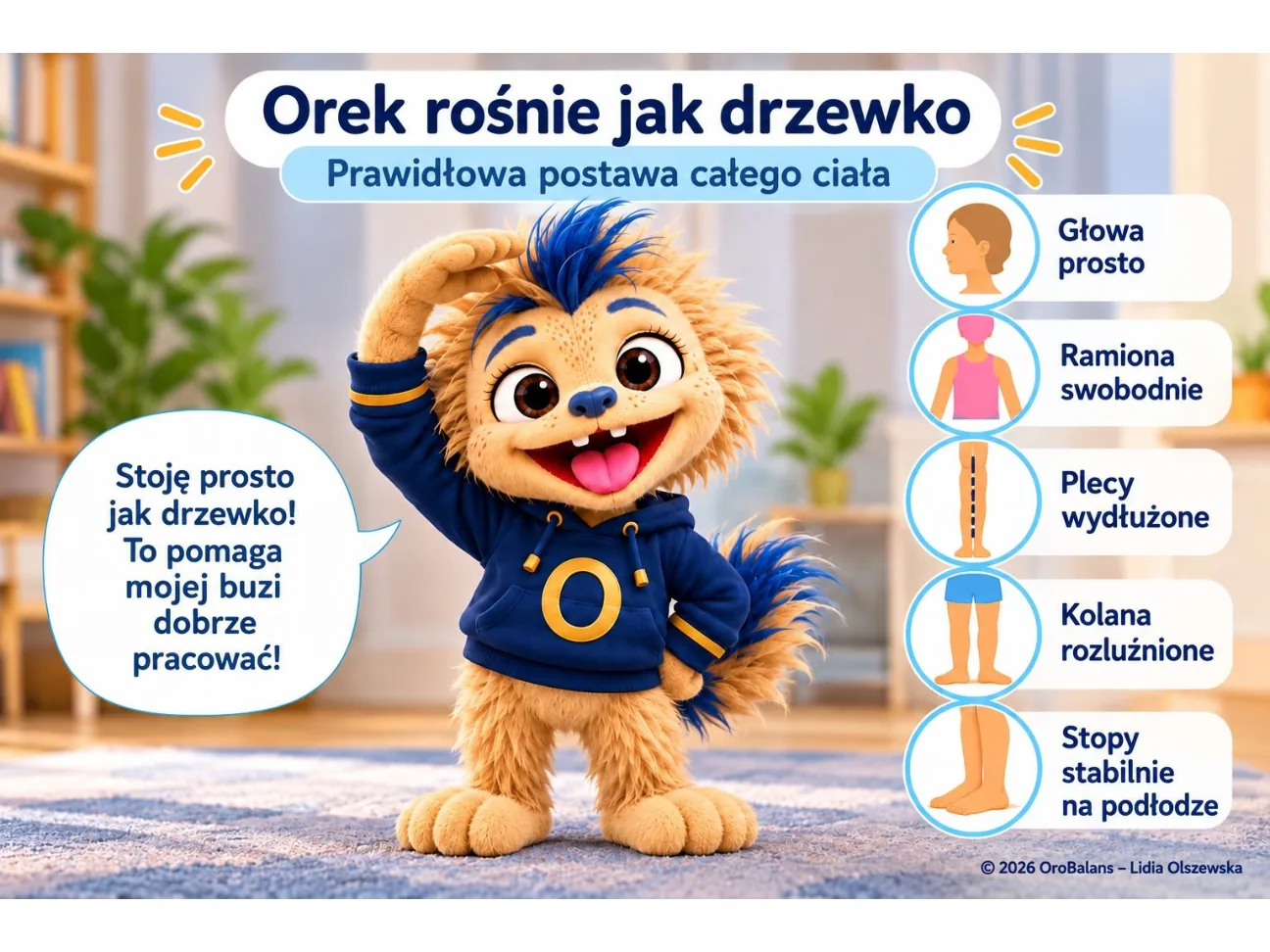 Przykładowa karta z Orkiem: Orek rośnie jak drzewko